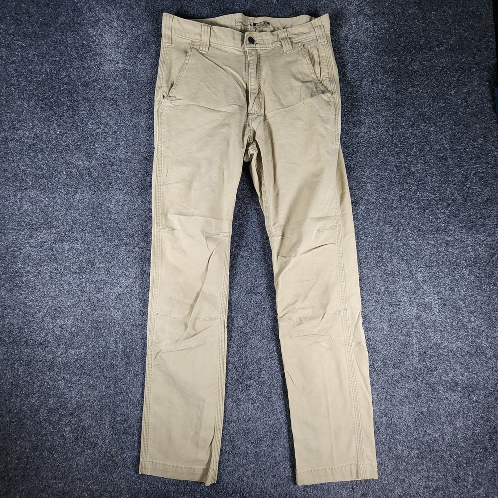 Carhartt Rugged Flex Work Pants Mens 30x32 Tan Straight Fit 102821-253